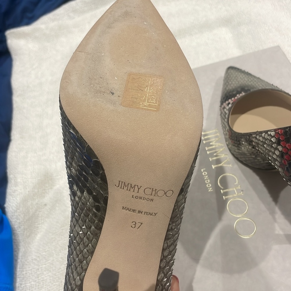 Jimmy Choo Painted Python Heels - image 5